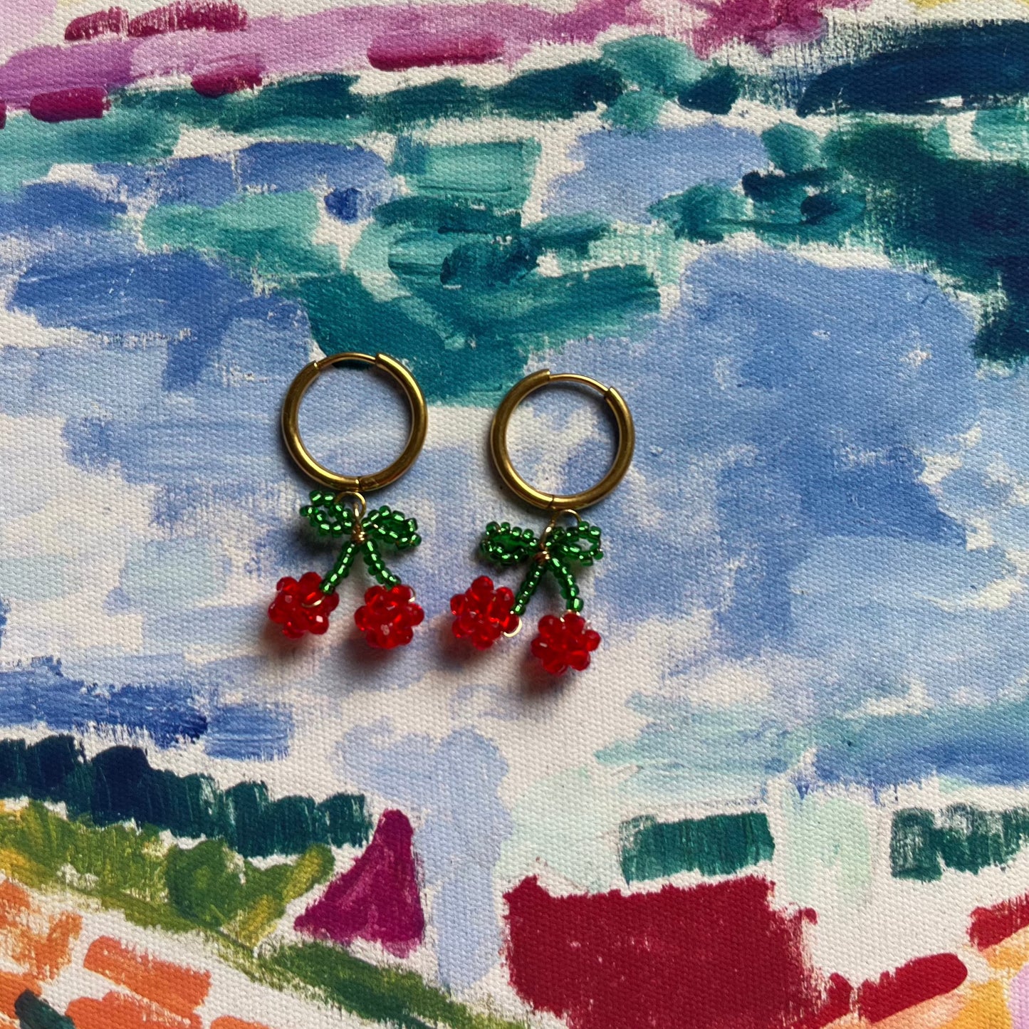 cherry earrings